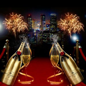 New Years Moet Chandon Backdrop
