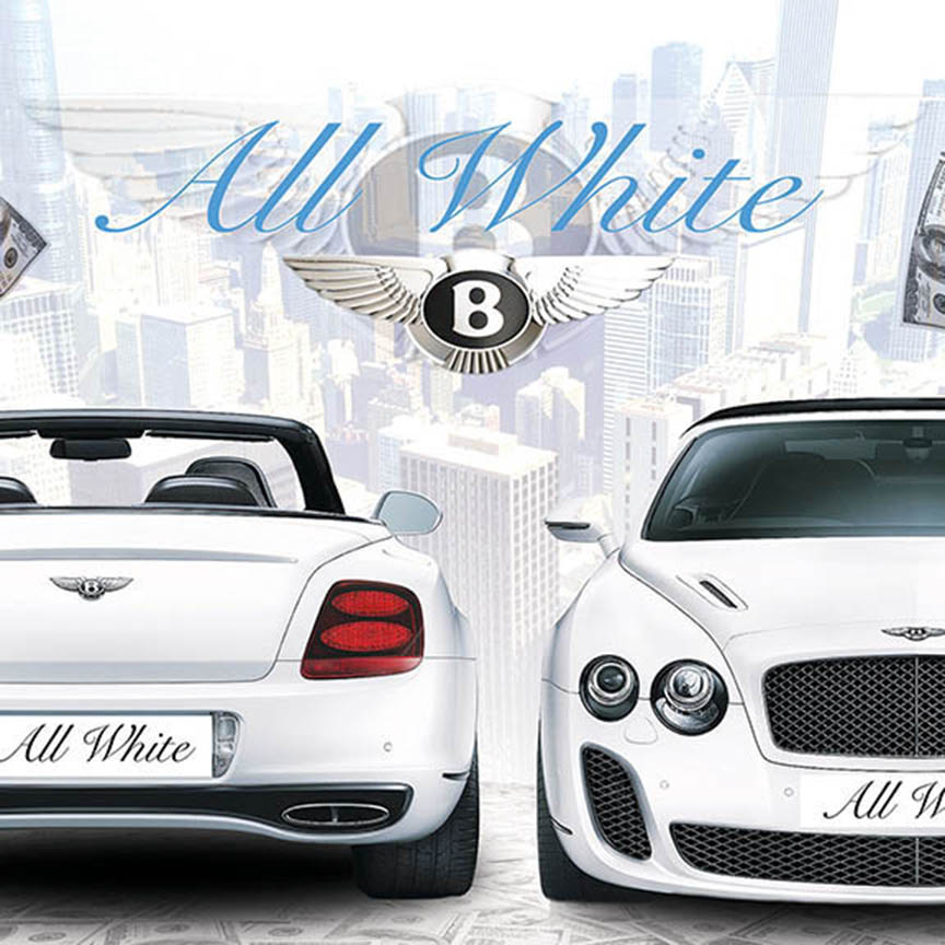 All White Bentley Backdrop